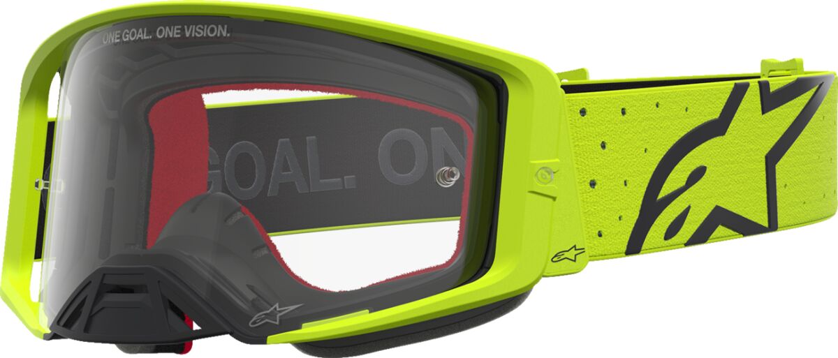 Supertech Vesta Goggle — Black| Clear| Fluorescent Yellow