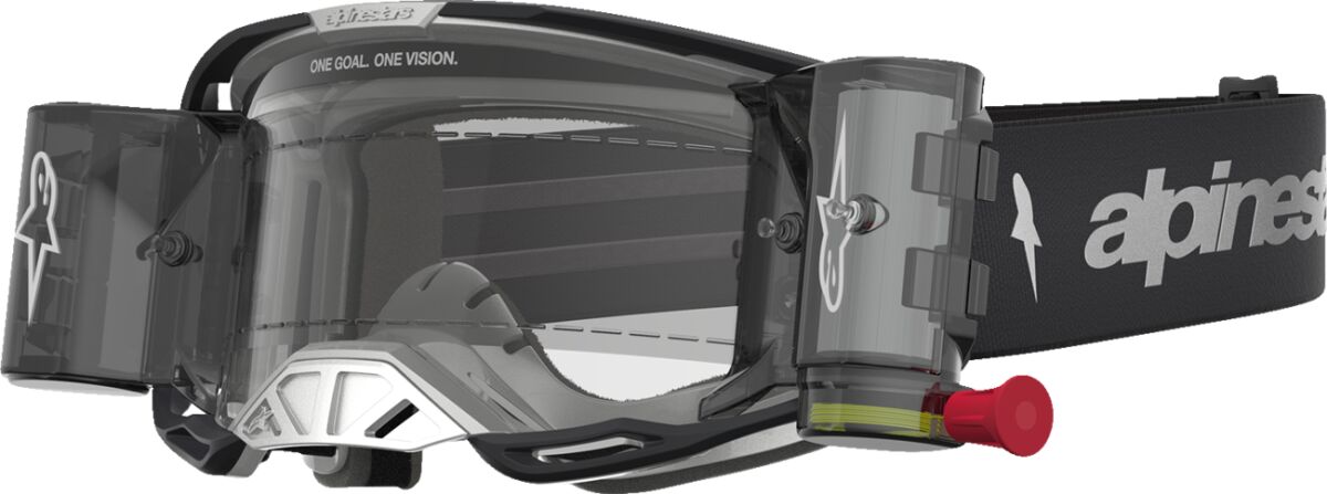 Vision 8 Amber Roll-Off Goggle — Black| Silver