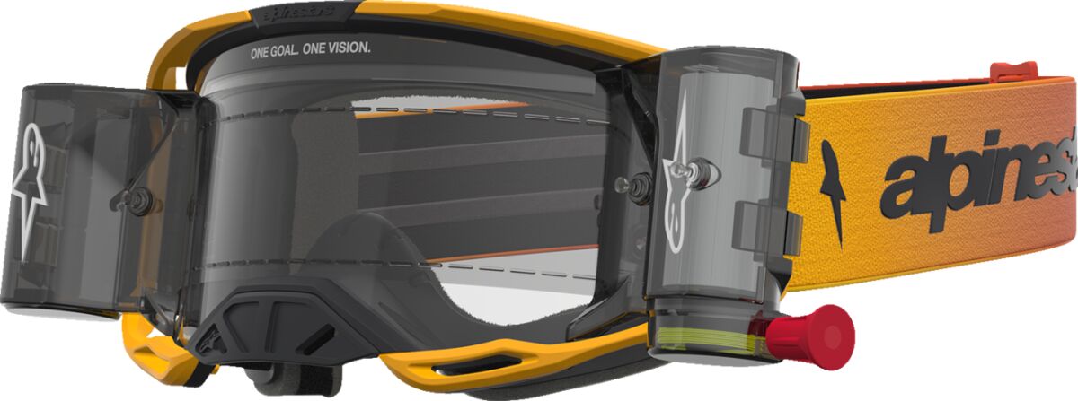 Vision 8 Amber Roll-Off Goggle — Black| Red| Yellow